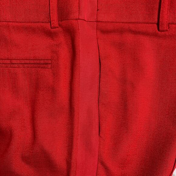 PETER DO Size S Red Viscose Blend Tapered Zip Fly Casual Pants - Picture 6 of 7